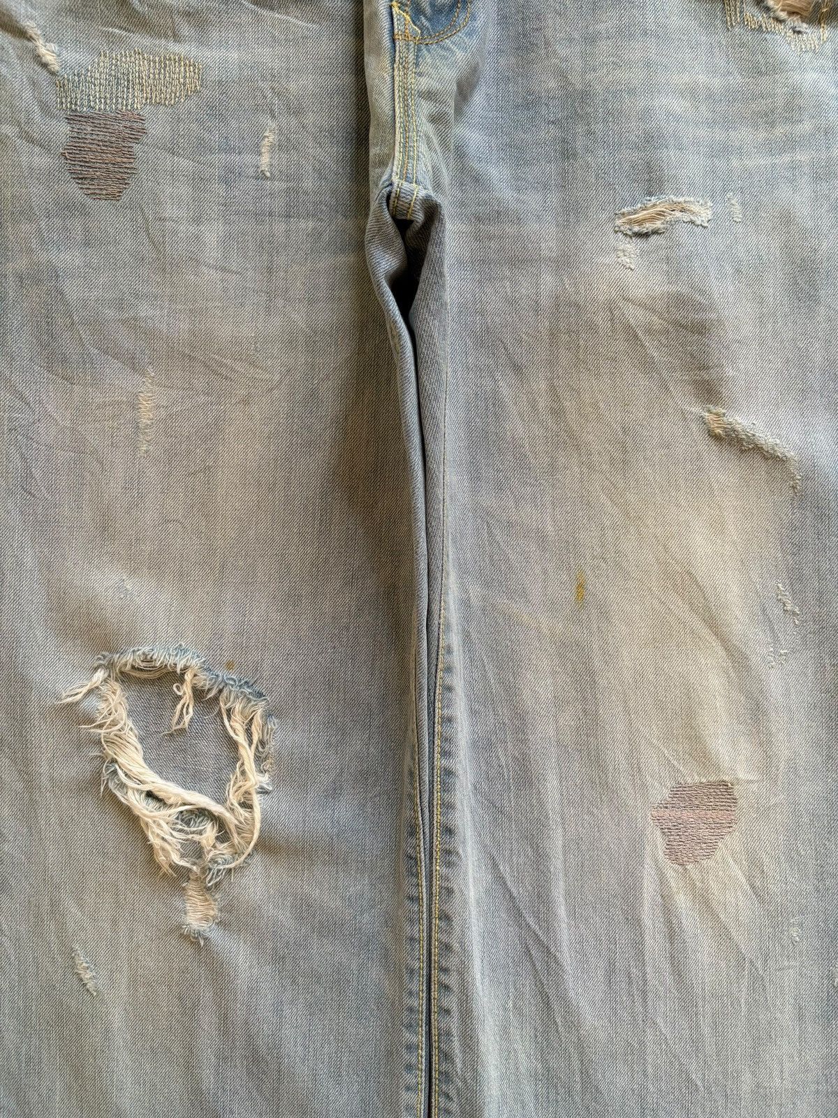 Aeropostale × Japanese Brand Vintage Japanese Brand Sashiko Style Rip Loose Baggy Jeans Size US 38 / EU 54 - 5 Thumbnail