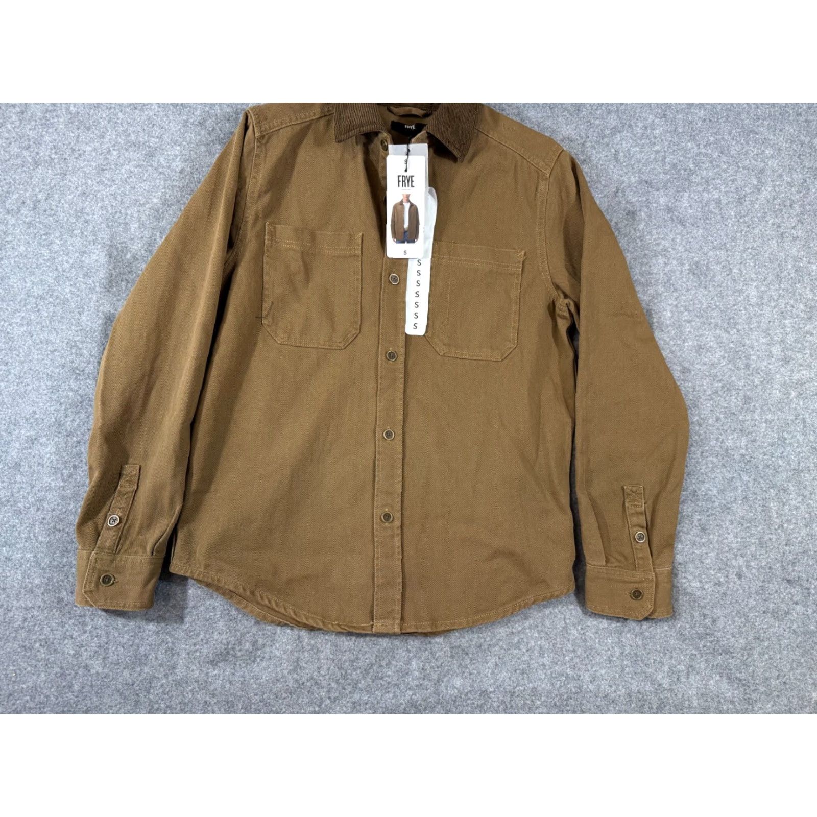 Frye Frye Shirt Jacket Barn Shacket Mens S Brown Corduroy Button Front Long Sleeve Pockets NWT Vintage: No Size US S / EU 44-46 / 1 - 4 Thumbnail