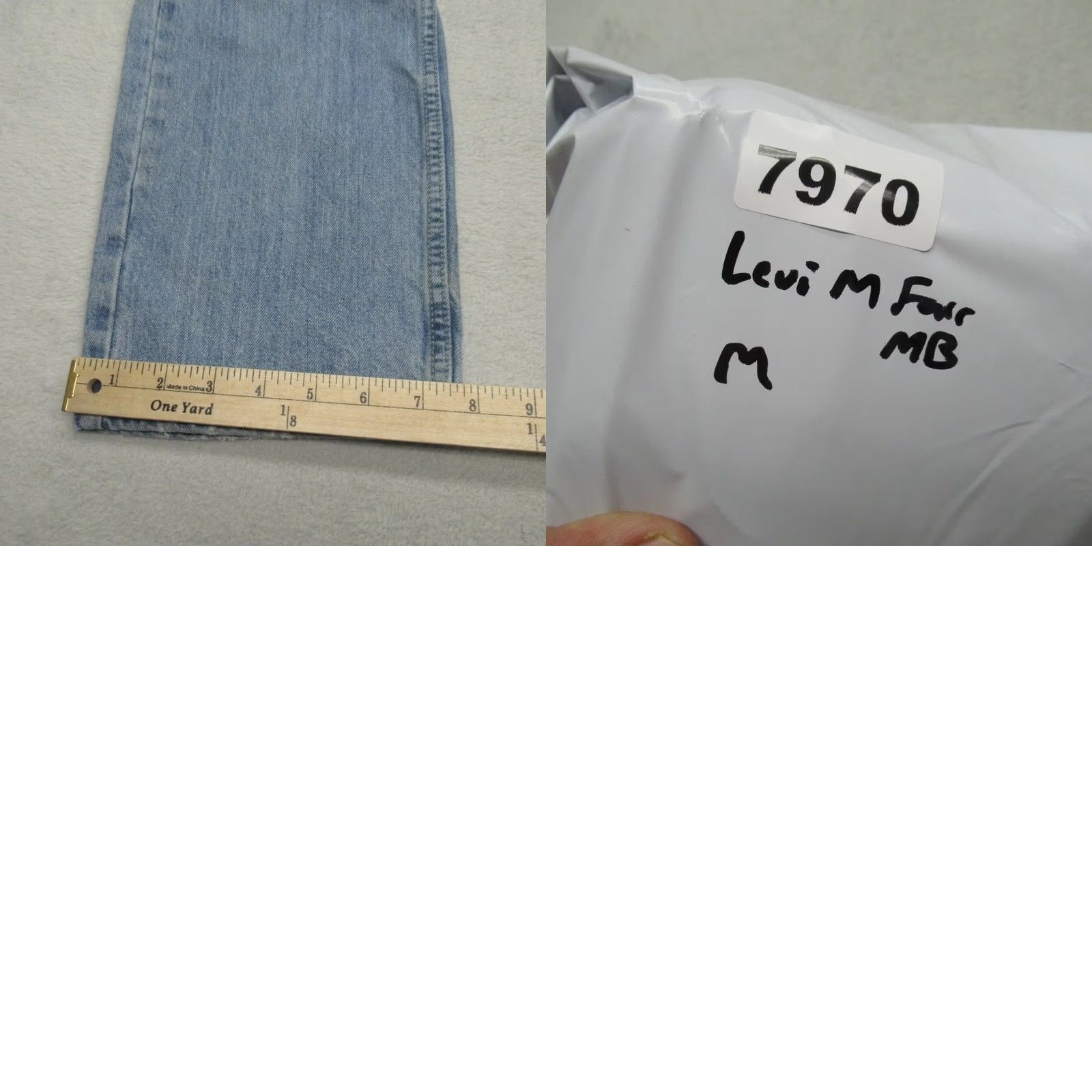 Levi's Levi's 505 Jeans Men Regular Fit Light Wash Denim 33x31 Whiskering Fade Distressed Size US 33 - 10 Thumbnail