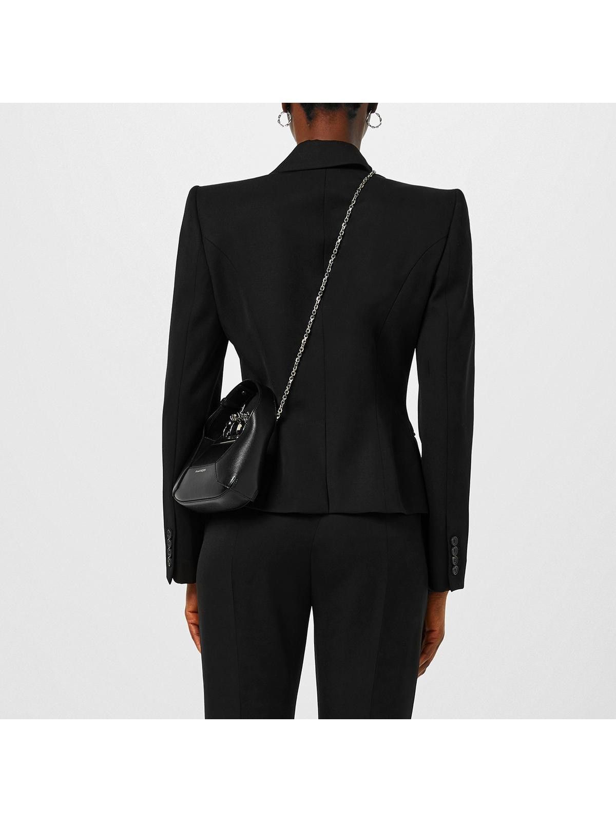 Alexander McQueen o1y0225 Blazer in Black Size M / US 6-8 / IT 42-44 - 3 Thumbnail