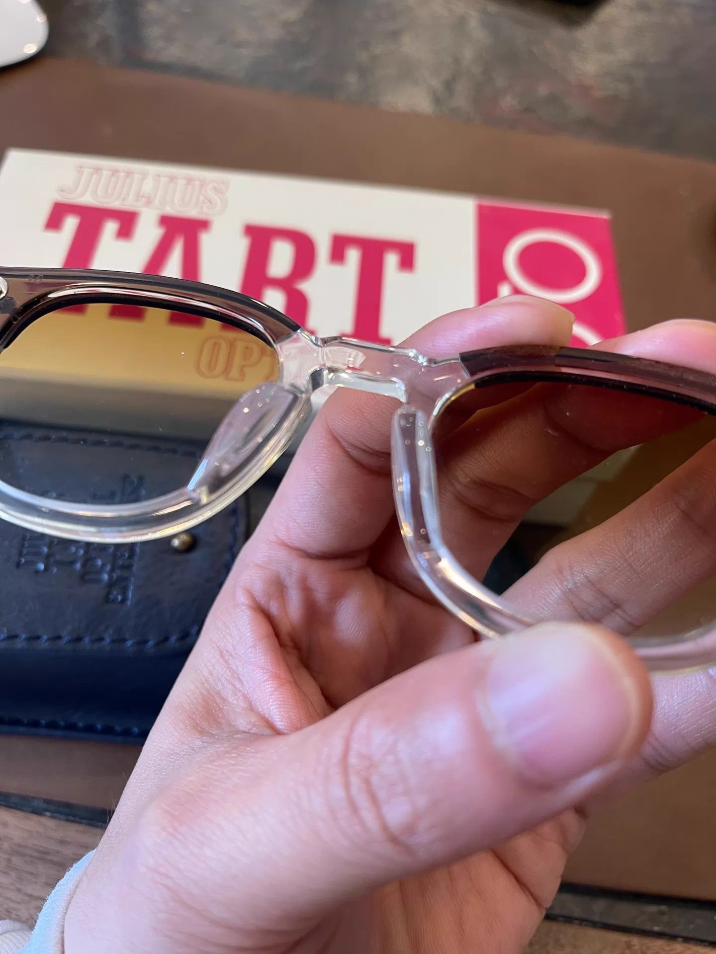 Julius JULIUS TART Japanese Handmade Dyed Gradient Warm Frames 46□22 Size ONE SIZE - 6 Thumbnail
