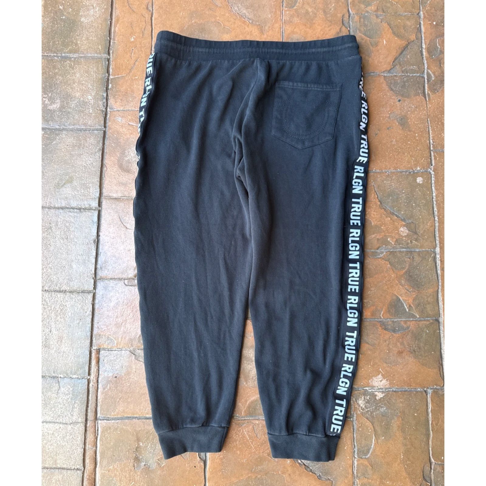 True Religion True Religion Side Tapping Joggers Sweatpants Men’s 2XL Black Drawstring Pockets Size US 39 - 3 Thumbnail