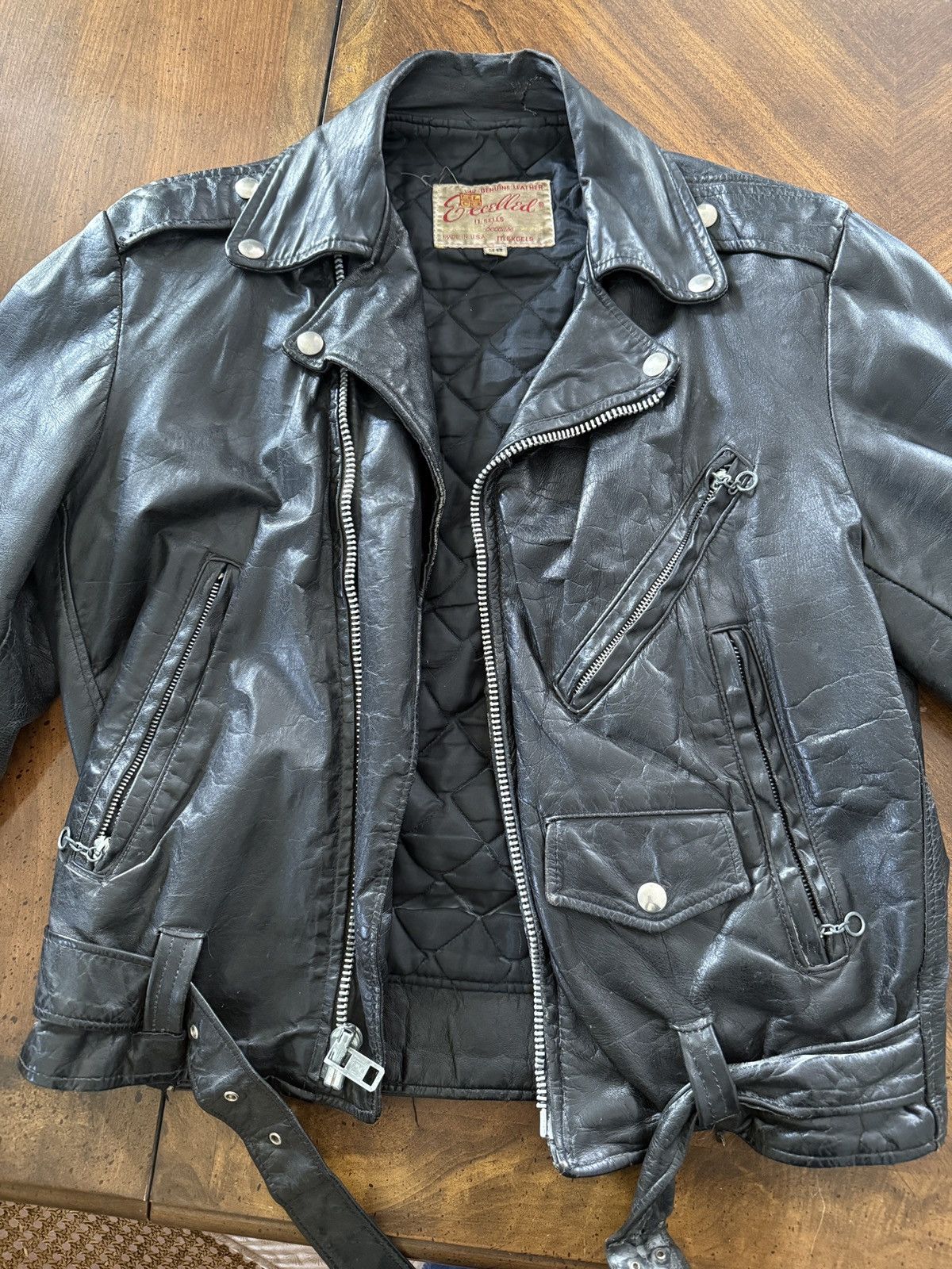 Excelled Excelled 1970s leather perfecto biker jacket Size US S / EU 44-46 / 1 - 9 Thumbnail