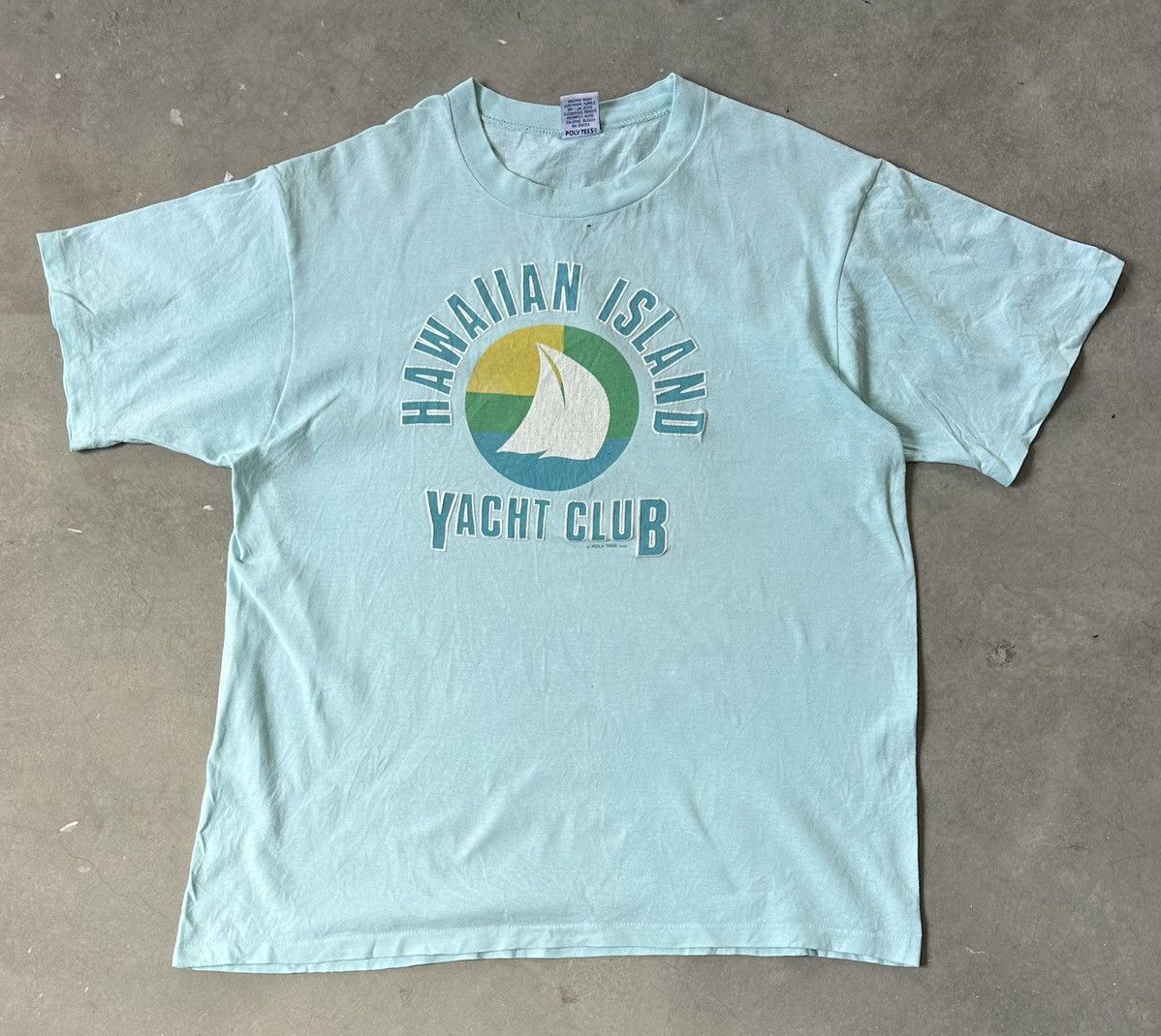Vintage VINTAGE POLYTEES SUPER CRU HAWAIIAN ISLAND YATCH CLUB Size US XL / EU 56 / 4 - 1 Thumbnail