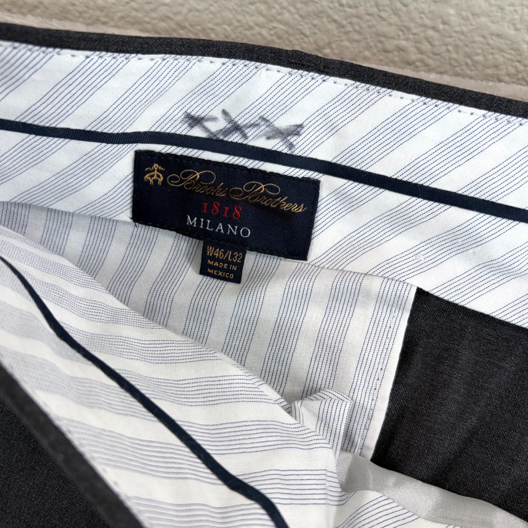 Brooks Brothers Brooks Brothers Reda Flexo Milano Fit Dress Pants Grey Merino Wool 46x32 Men Size US 30 / EU 46 - 2 Thumbnail