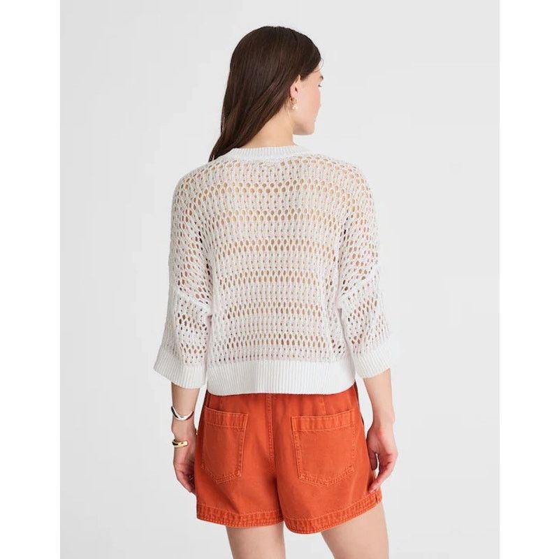 Madewell NWT Madewell Relaxed Open-Stitch Sweater White Size Medium Size M / US 6-8 / IT 42-44 - 3 Thumbnail