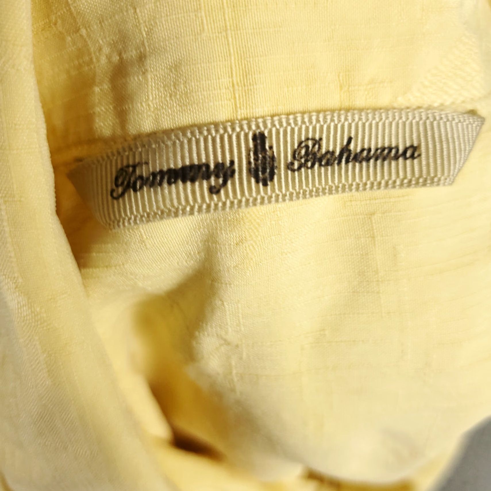 Tommy Bahama Tommy Bahama Yellow Silk Hawaiian Shirt Mens Large Short Sleeve Button-Up Tropical Size US L / EU 52-54 / 3 - 7 Thumbnail