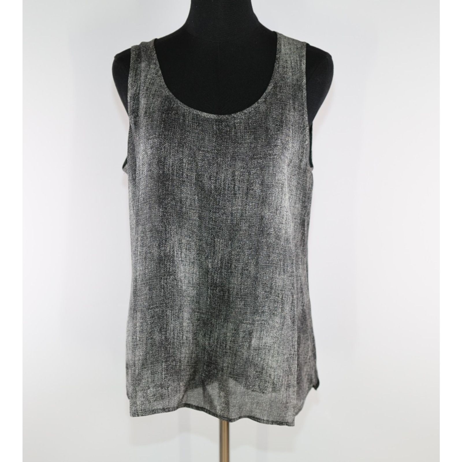 Eileen Fisher NWoT EILEEN FISHER 100% Silk Hazy Printed Tank Top Sz M $258 Size M / US 6-8 / IT 42-44 - 3 Thumbnail