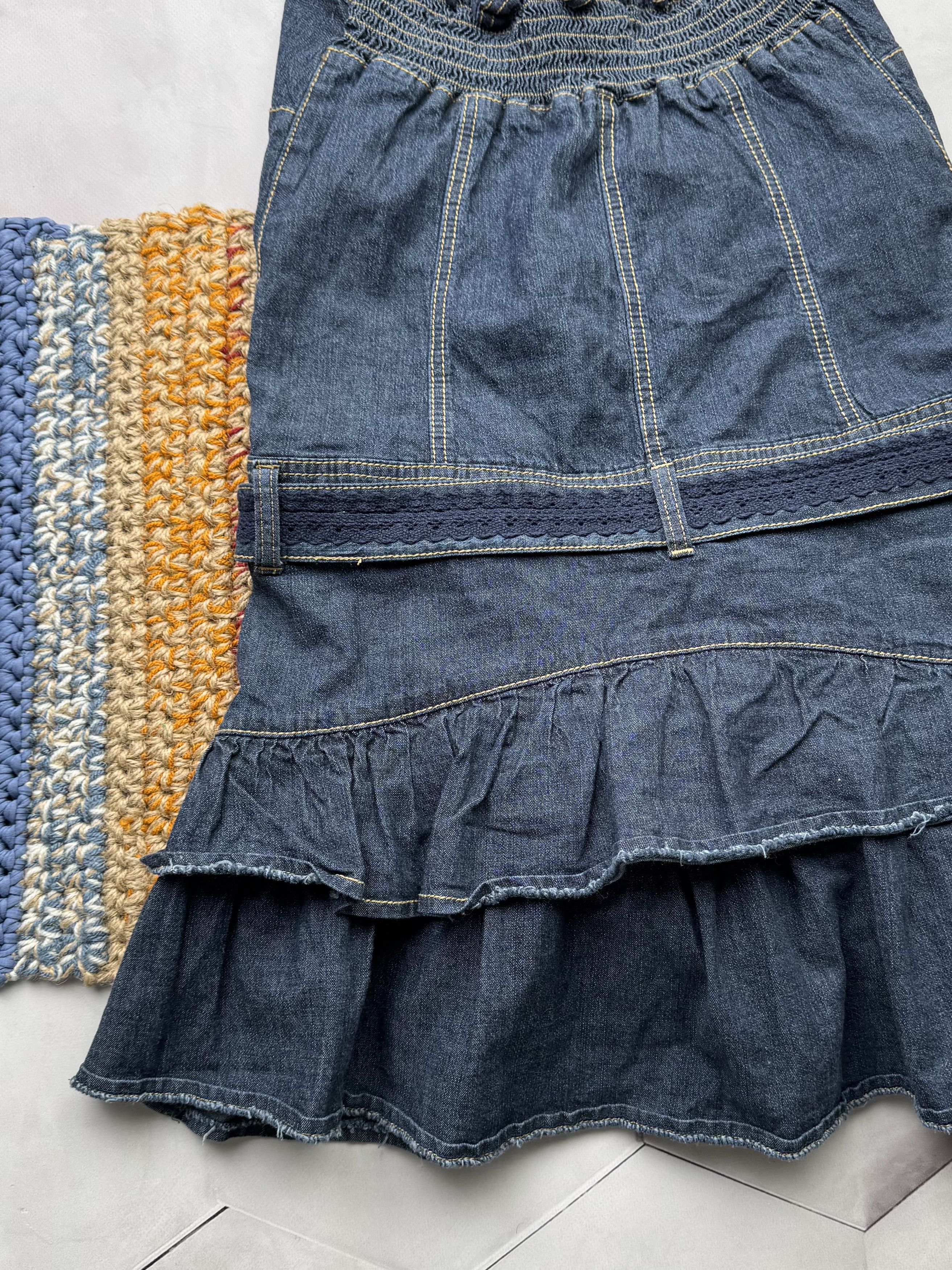 Vintage Vintage Mini Denim Dress Size S / US 4 / IT 40 - 7 Thumbnail
