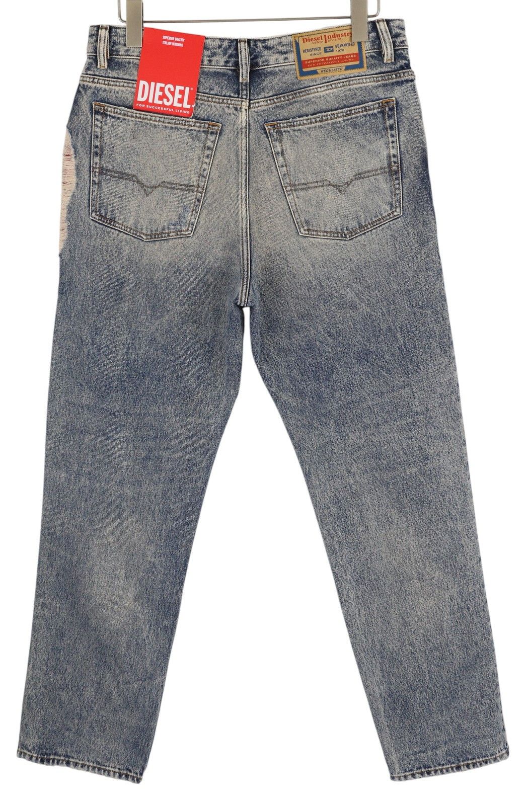 Diesel 1955 09E10 W34/L34 Blue Regular Straight Distress 85395 Size US 34 / EU 50 - 4 Thumbnail