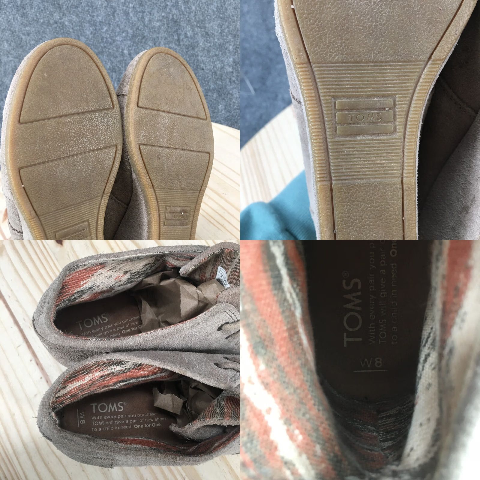 Toms Toms Boots Womens 8 Desert Wedge Heels Lace Up Ankle Booties Beige Suede Comfort Boots Size US 8 / IT 38 - 9 Thumbnail