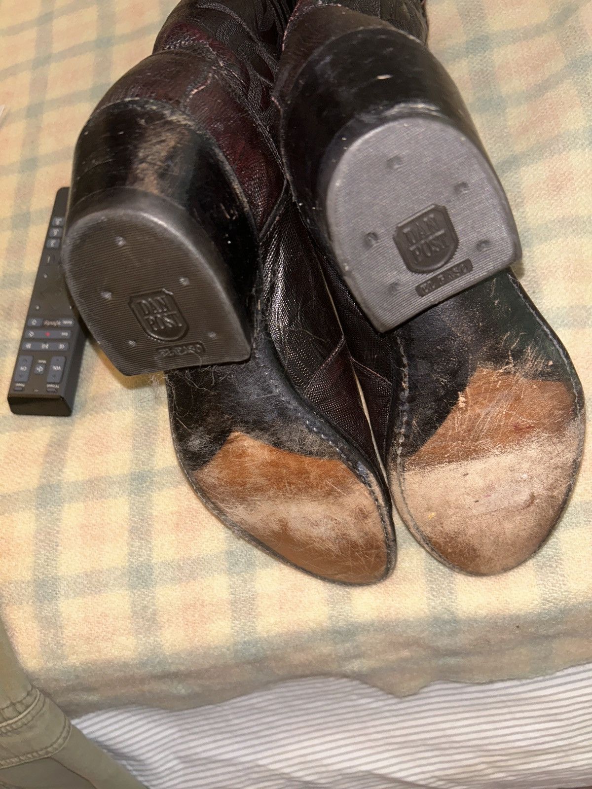 Brown cowboy boots