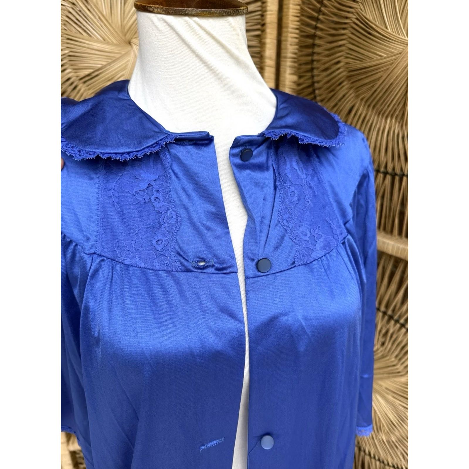 Vintage VINTAGE Nancy King Lingerie Nightgown Maxi Blue 100% Nylon M NYT USA Womens Nightwear Regular Size M Limited Tags Size ONE SIZE - 7 Thumbnail