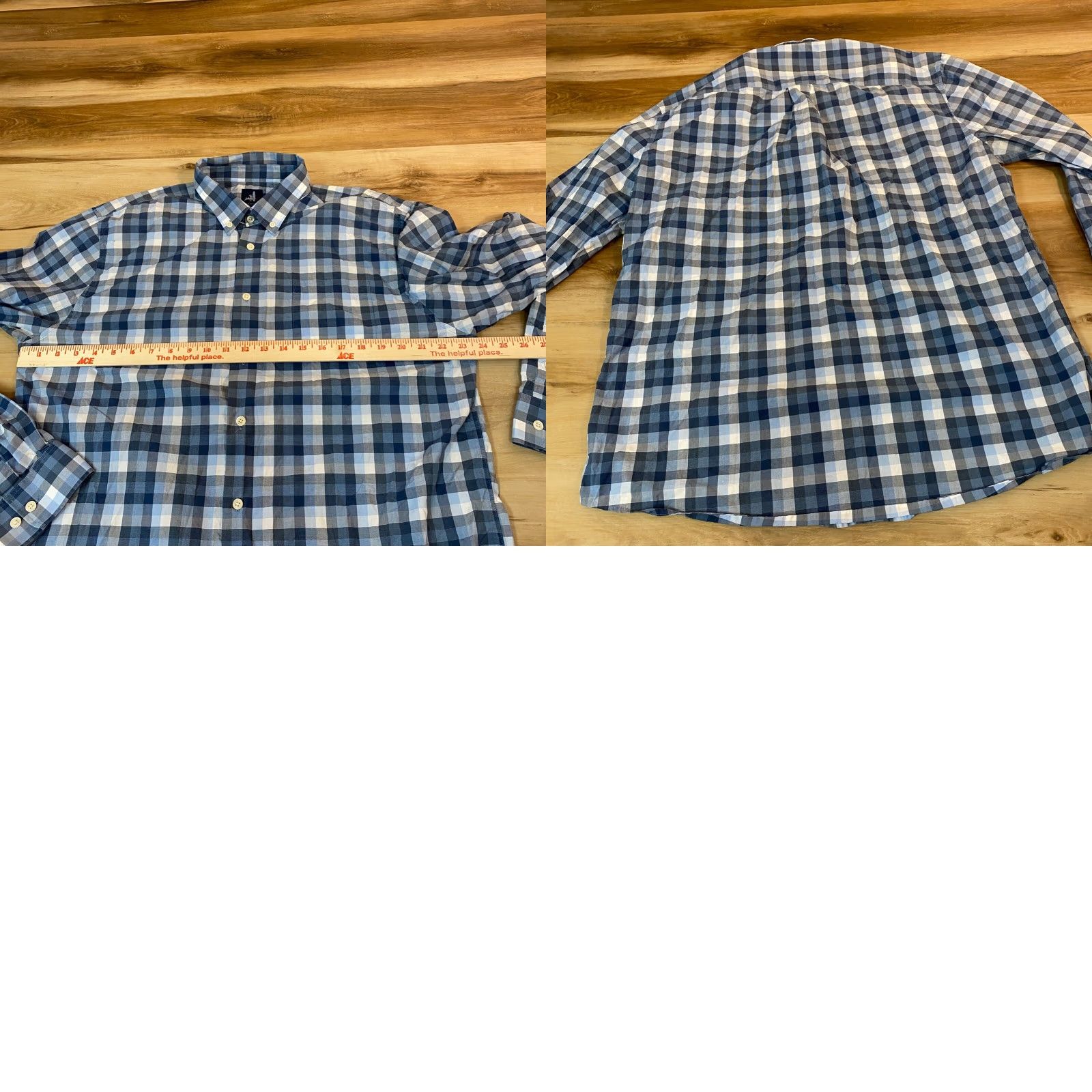 johnnie-O johnnie-O Shirt Mens XL Blue Plaid Button-Down Cotton Oxford Long Sleeve Product Title Size US XL / EU 56 / 4 - 8 Thumbnail