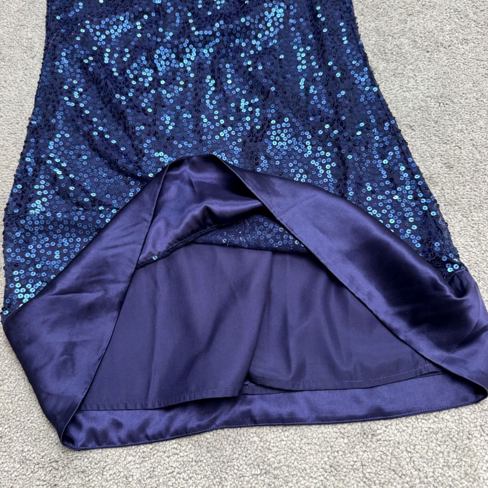 Betsey Johnson Betsey Johnson Satin Evening Sequin Sparkle Shift Dress Women 6 Blue Size M / US 6-8 / IT 42-44 - 6 Thumbnail