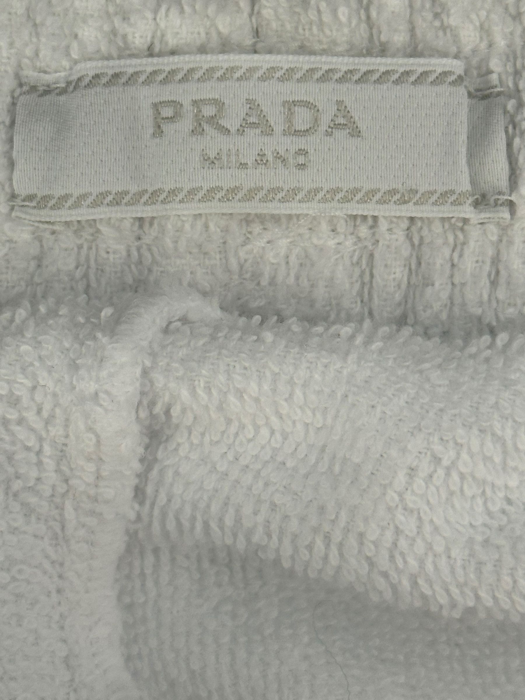 Prada Prada White & Black Logo Towel Shorts Size US 38 / EU 54 - 3 Thumbnail