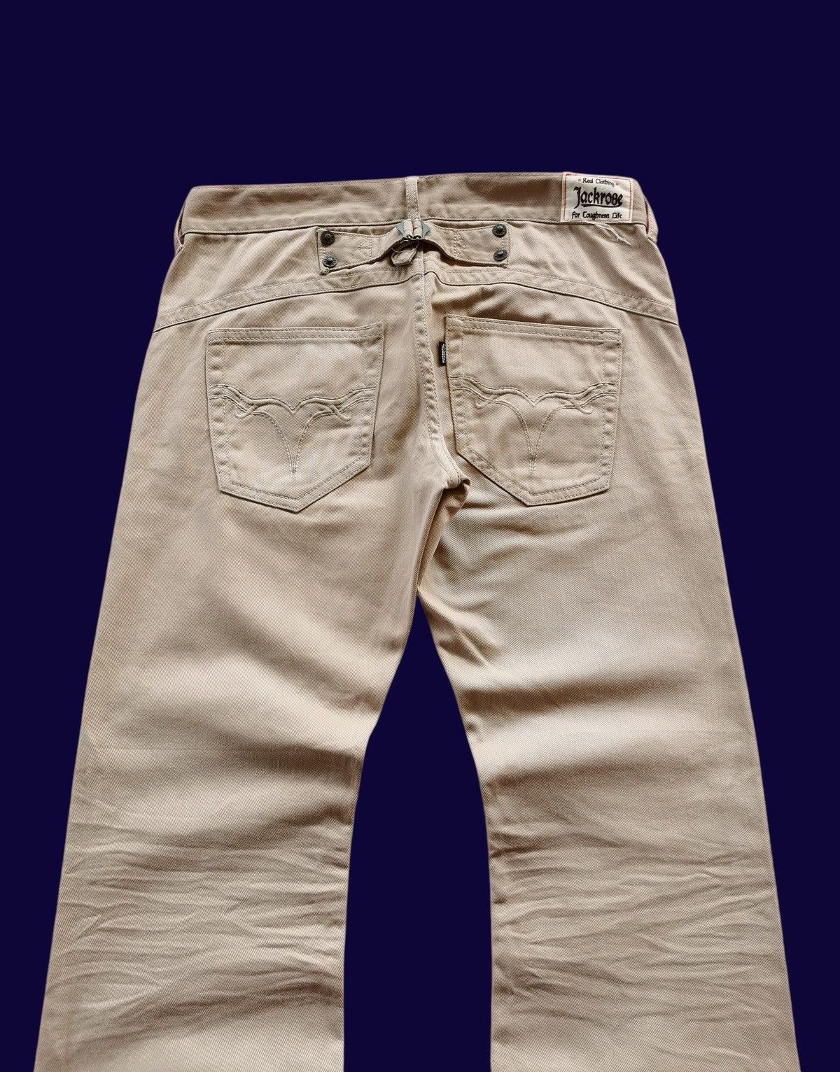 JACKROSE Bootcut Flared Jack Rose Jeans Cream Size US 35 - 8 Thumbnail