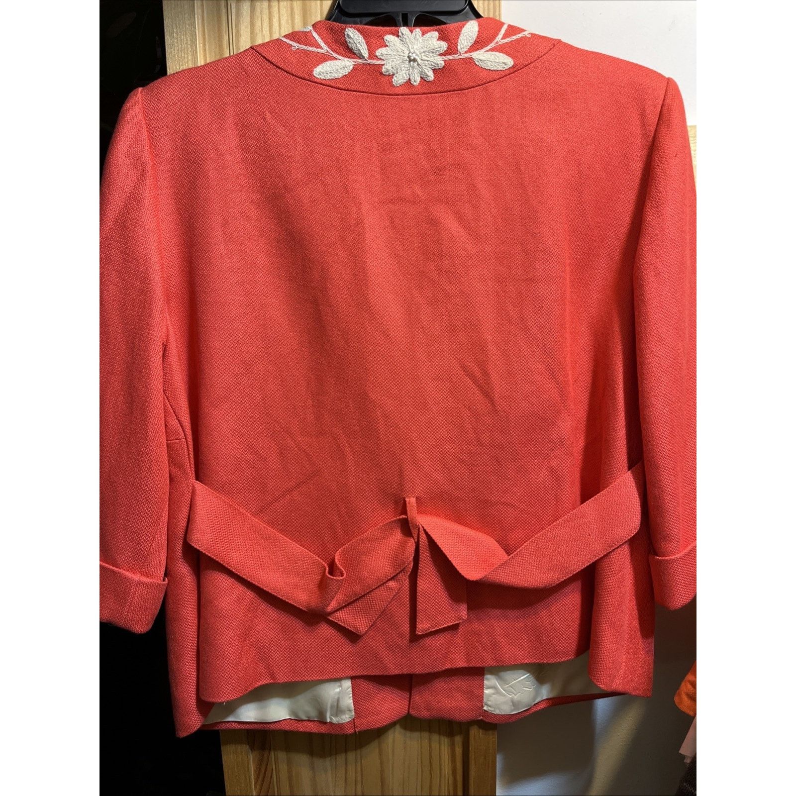 Other PETER NYGARD Womens 16 Red Linen Blend Floral Blazer Size XXL / US 16-18 / IT 52-54 - 8 Thumbnail