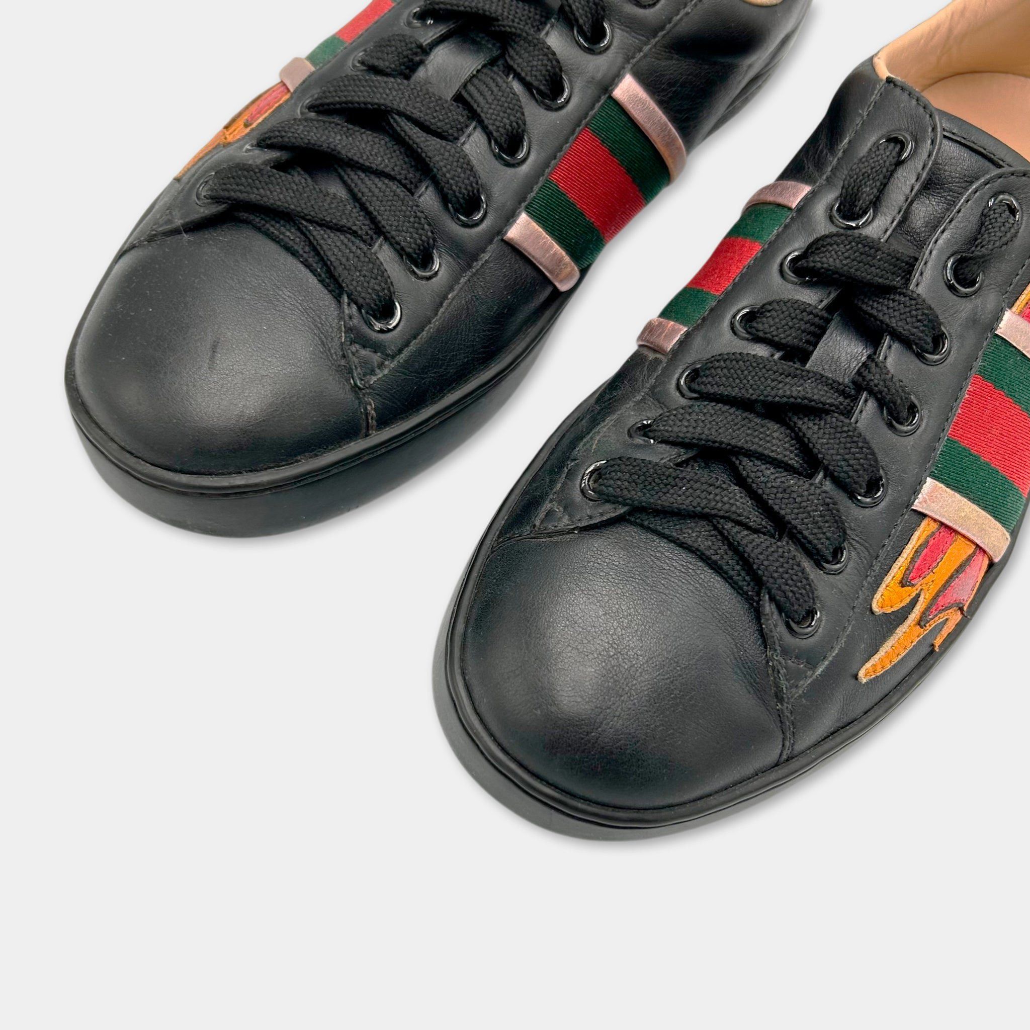 Gucci 2016 Gucci Ace Flames Sneakers Size US 8 / EU 41 - 6 Thumbnail