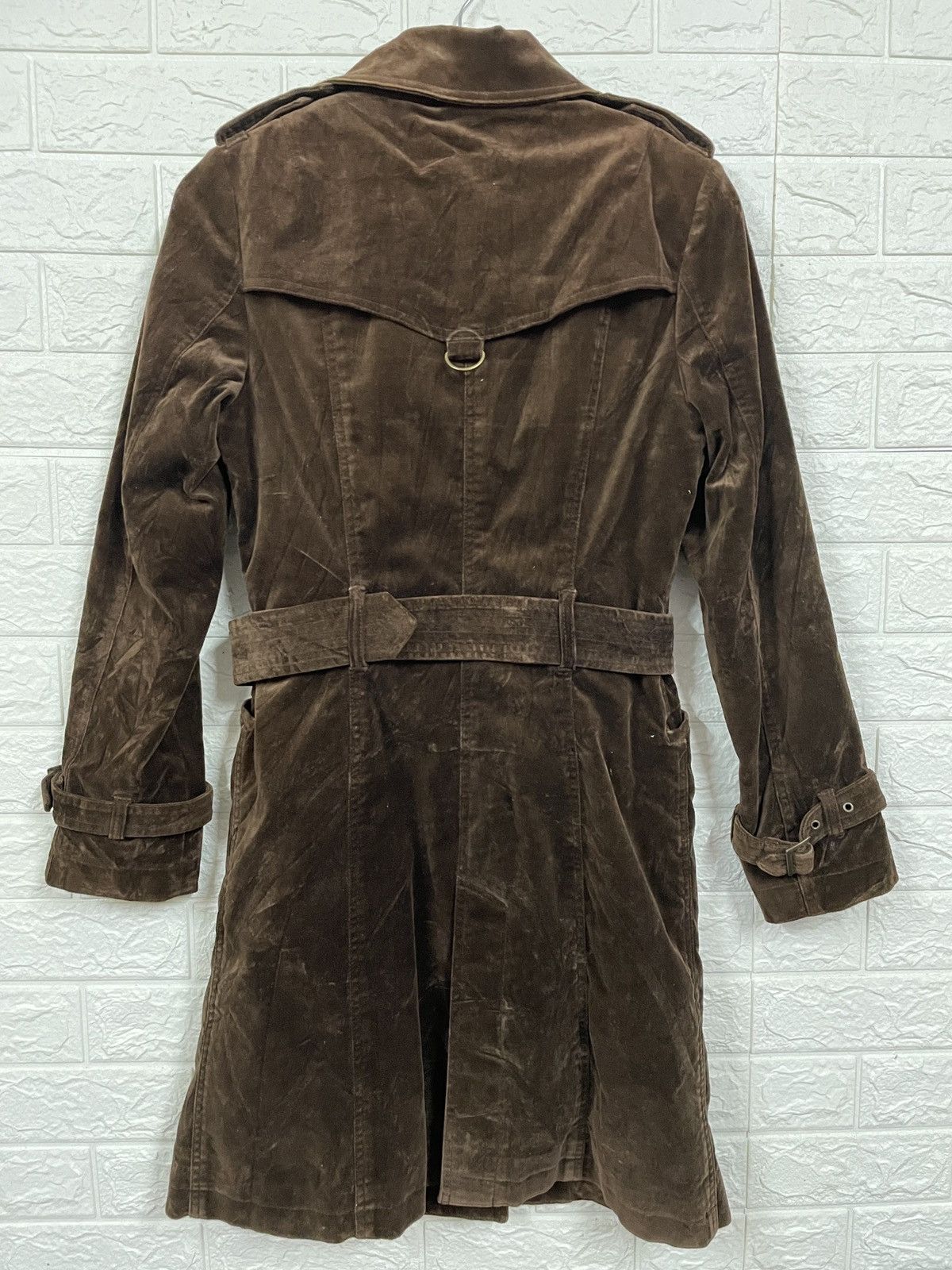 Japanese Brand × Tornado Mart Tornado Mart Femme Long Coat Velvet Brown Size S / US 4 / IT 40 - 2 Thumbnail