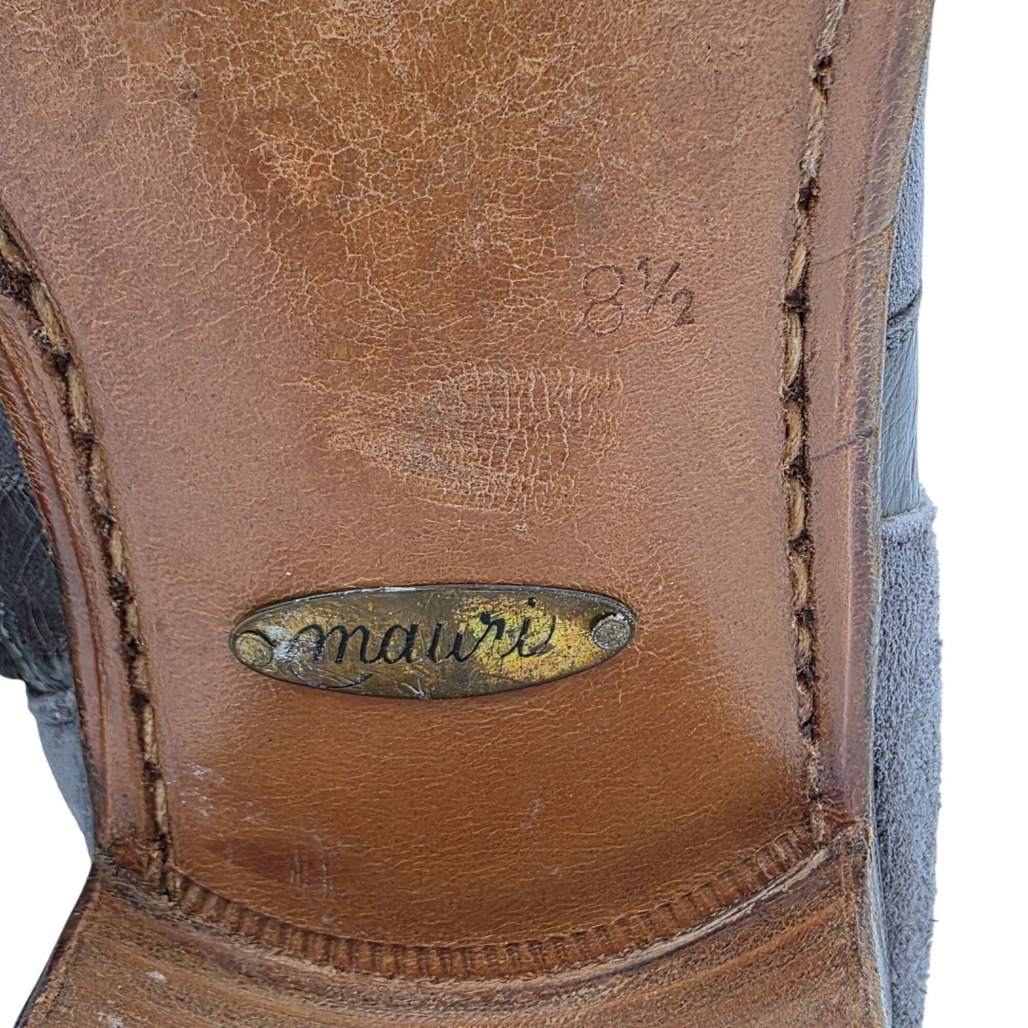 Mauri Vintage Mauri Exotic Ostrich and Suede Gray Dress Shoes Mens Size US 8.5 / EU 41-42 - 8 Thumbnail
