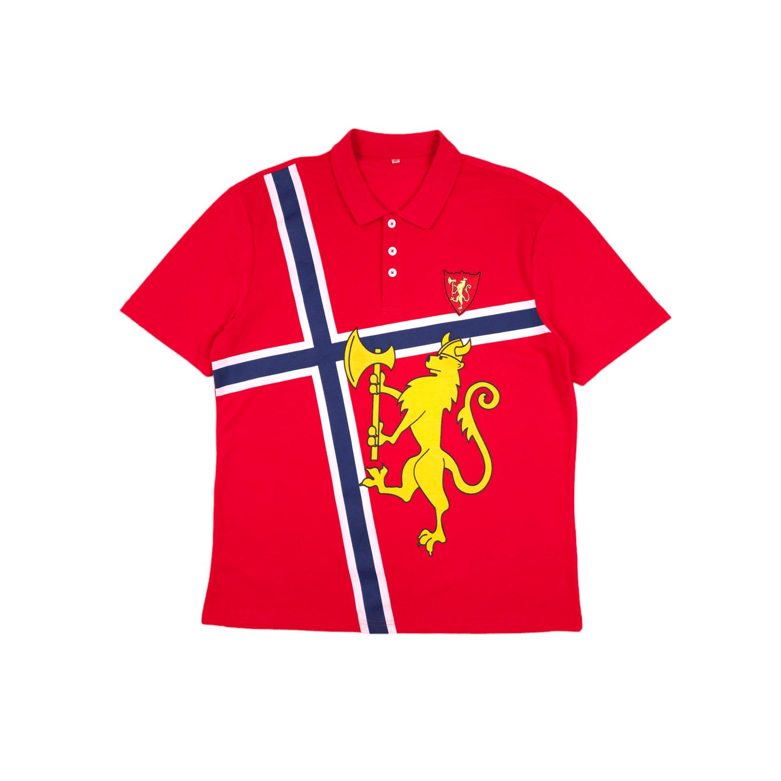 Vintage 💎90's Norway Country Flag Red Polo Shirt T-shirt Tee Y2K XL Size US XL / EU 56 / 4 - 1 Thumbnail