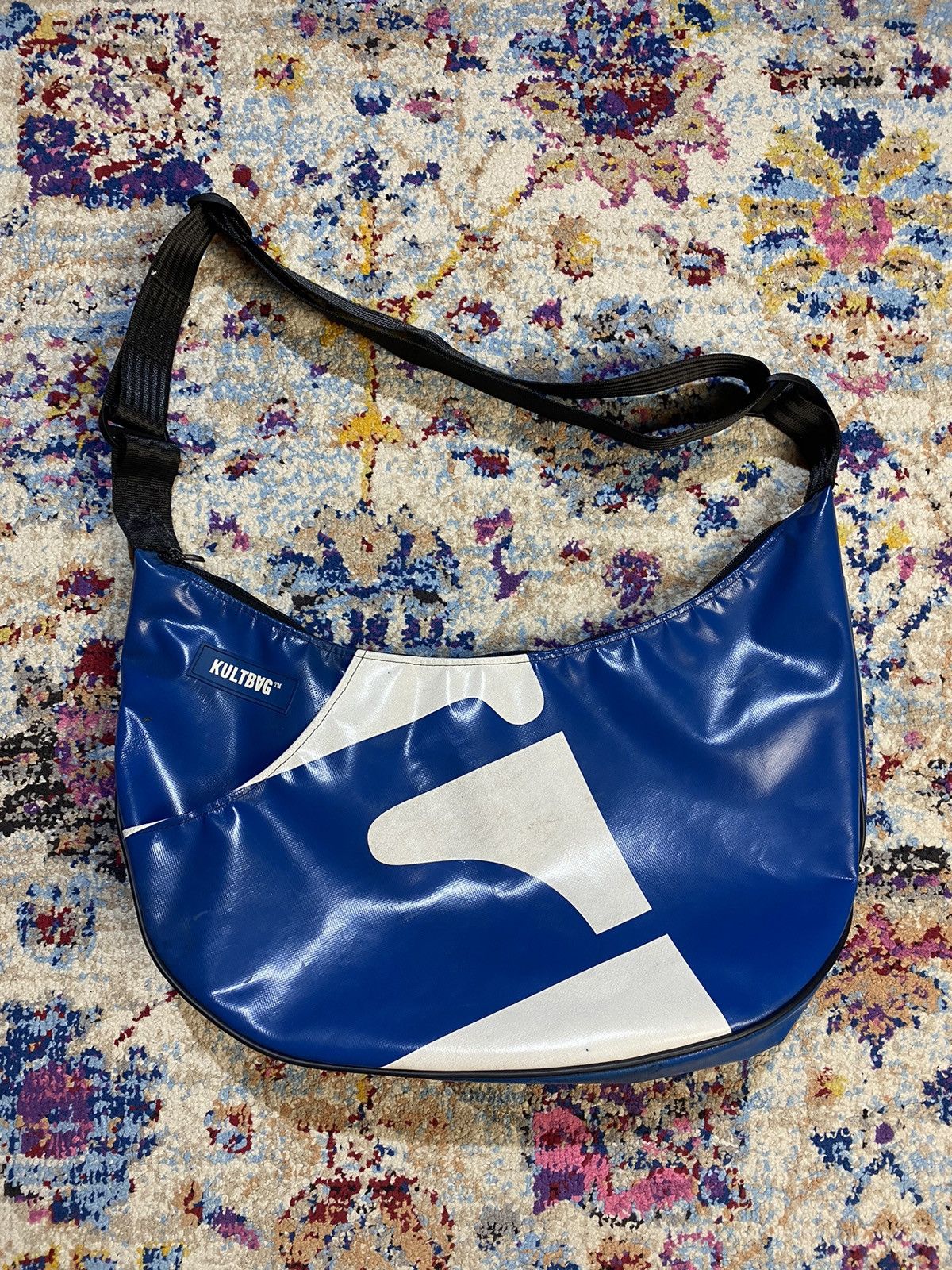 Japanese Brand KULTBAG UPCYCLED TARPAULIN CANVAS BANANA MESSENGER BAG JAPAN Size ONE SIZE - 1 Thumbnail
