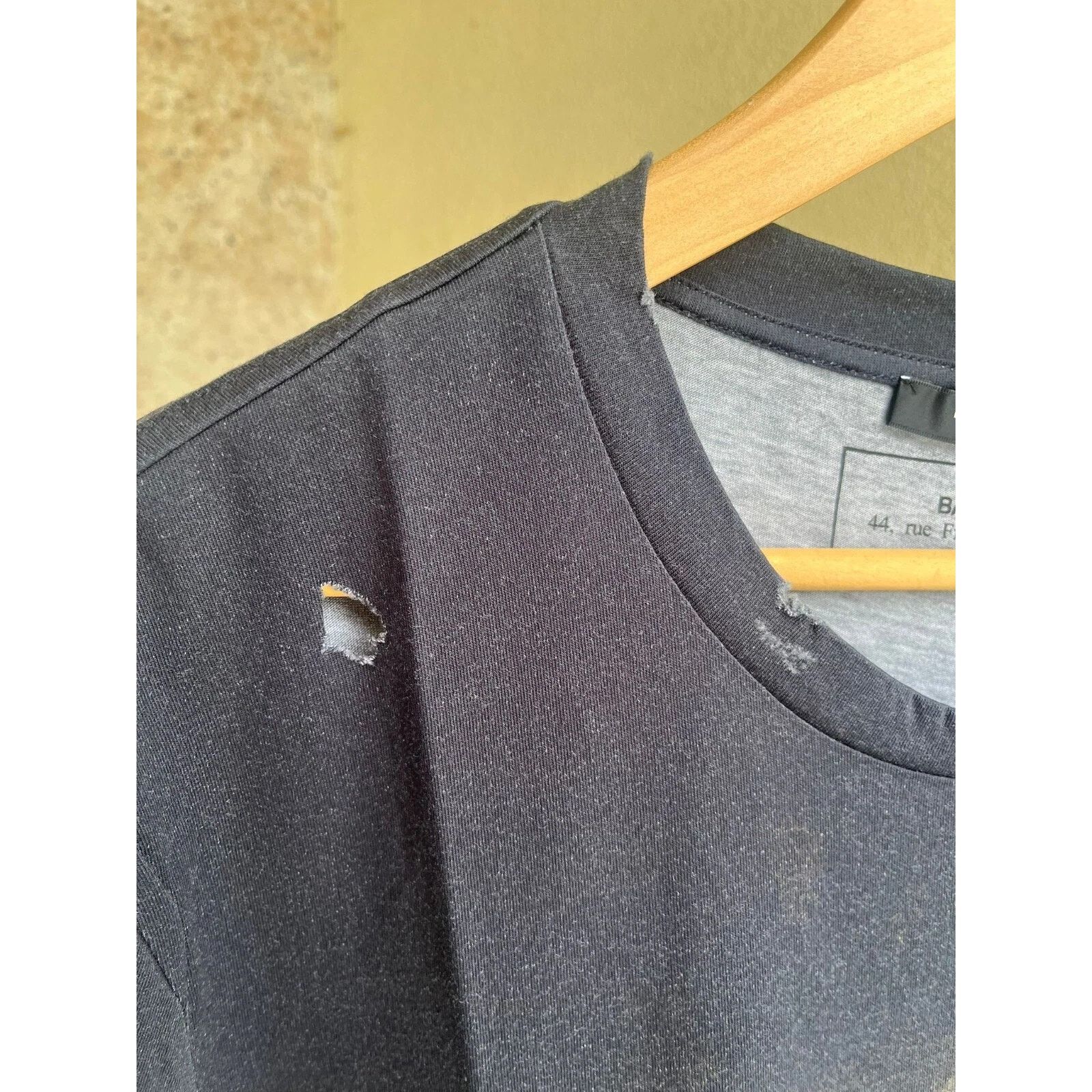 Balmain o1rshd1 Eagle & Balmain Logo Print Distressed T-Shirt Size US S / EU 44-46 / 1 - 5 Thumbnail