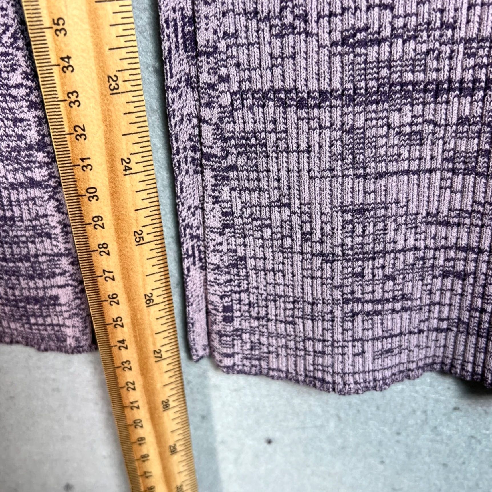 Vintage VINTAGE Le Ore Womens XXS Purple Knit Flared Leggings Pants Size 24" / US 00 / IT 34 - 7 Thumbnail