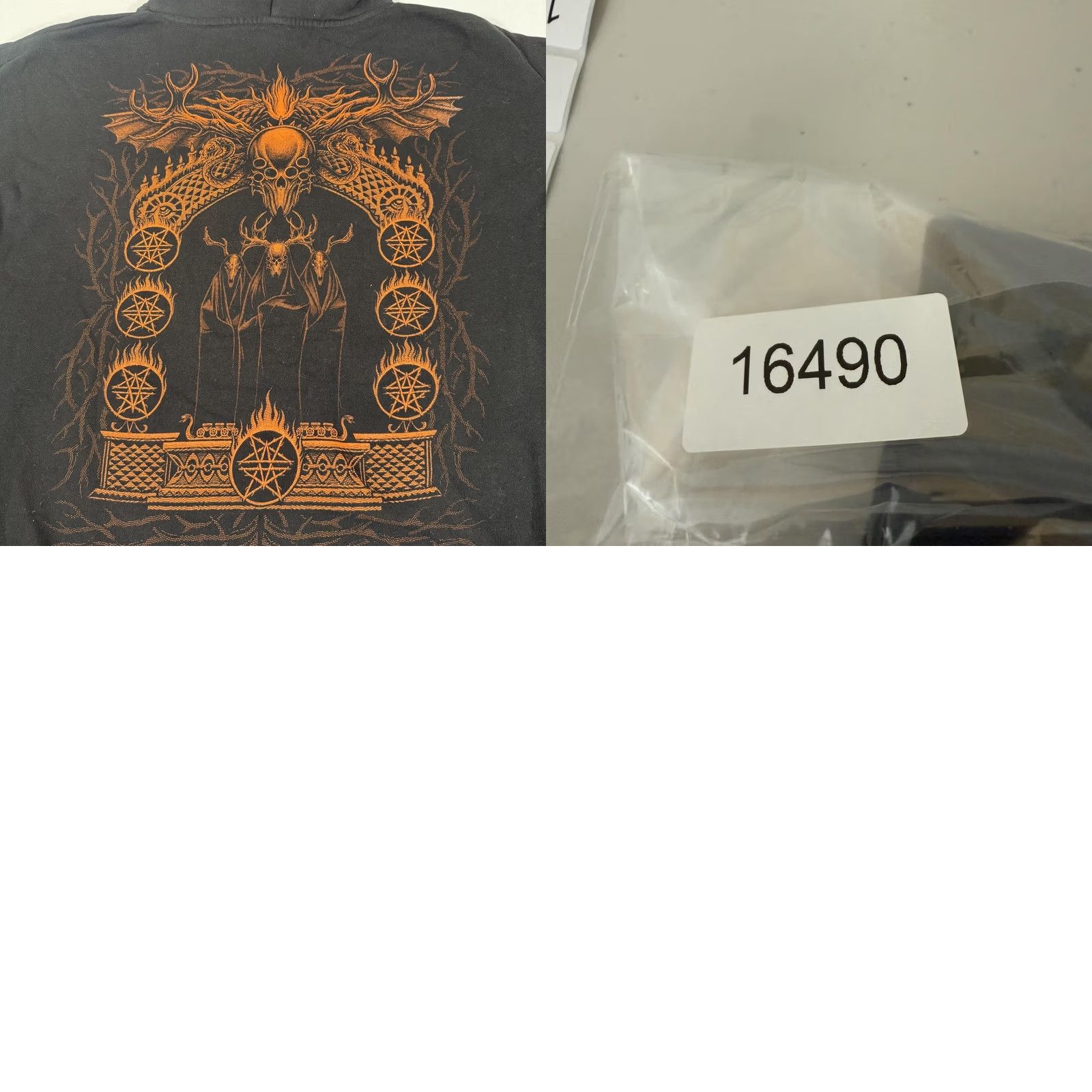 Vintage VINTAGE? No. Whitechapel Hoodie Men M Black Deathcore Band Graphic Print Pullover with Hooded Front Kangaroo Pocket Flames Clean Size US M / EU 48-50 / 2 - 9 Thumbnail
