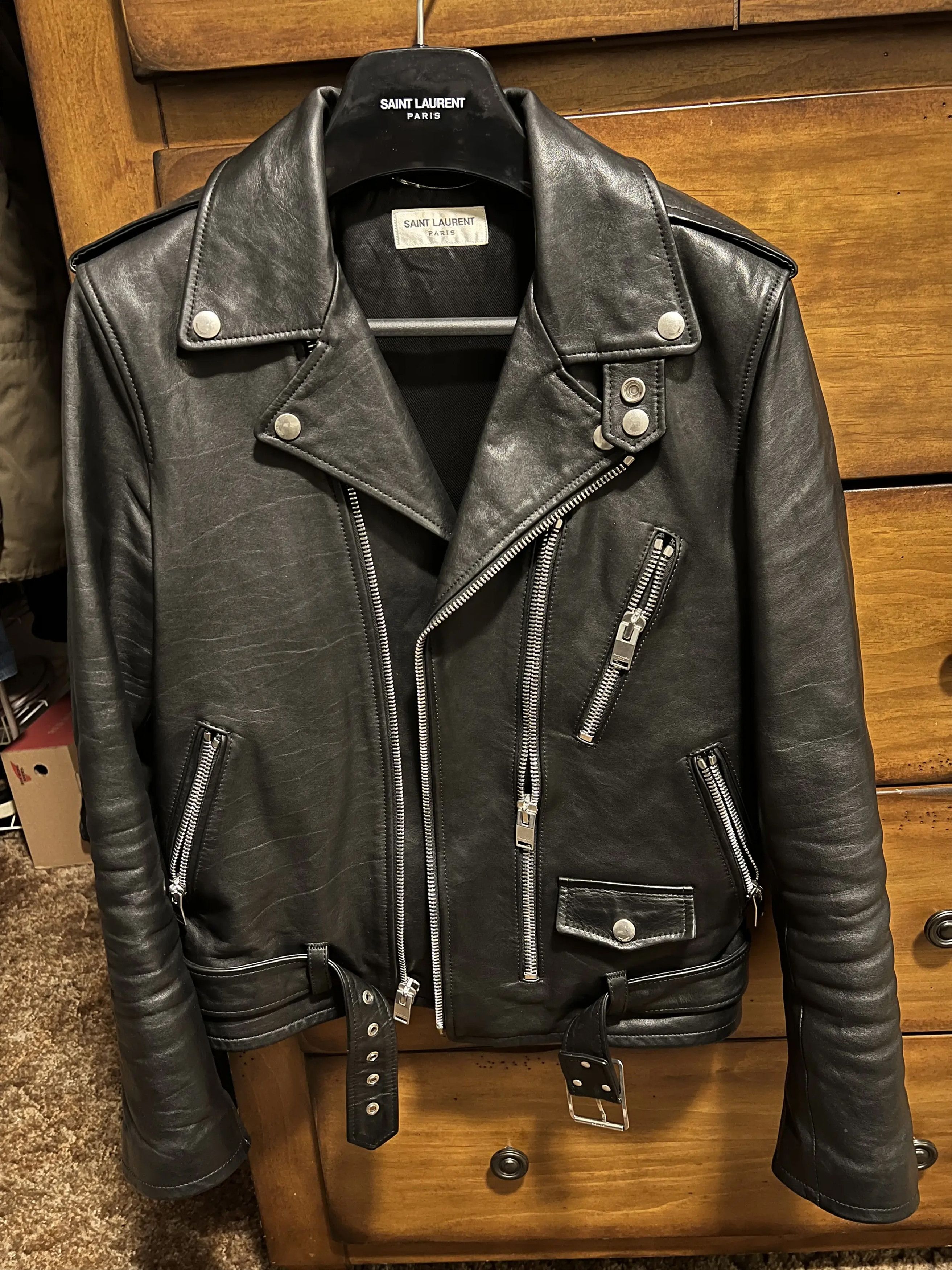 Saint Laurent Paris FW13 Runway L17 Leather Biker Jacket | Grailed