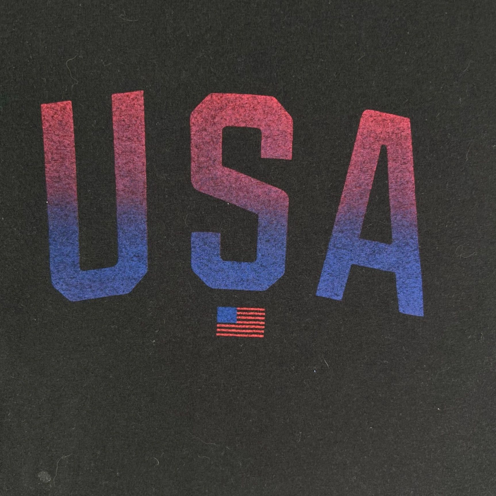 Vintage USA T Shirt Adult M Black Short Sleeve Cotton Blend Mens 90s USA Pattern Graphic Print Size US M / EU 48-50 / 2 - 2 Thumbnail