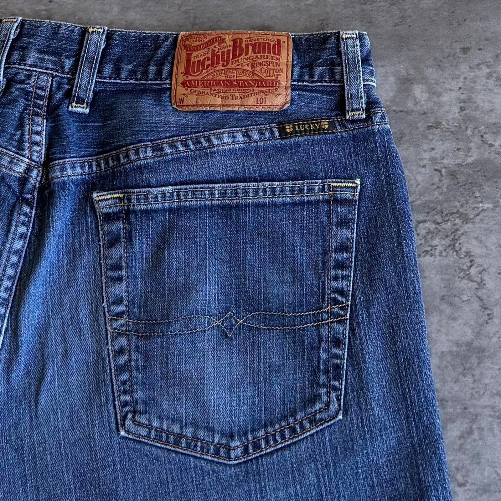 Japanese Brand × Lucky Brand Lucky Brand Embroidered Grunge Opium Denim Jeans Size US 34 / EU 50 - 3 Thumbnail