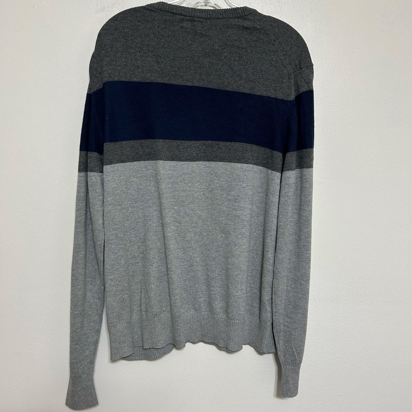 Izod IZOD Gray Blue Stripe Pullover Sweater Large Size US L / EU 52-54 / 3 - 2 Thumbnail