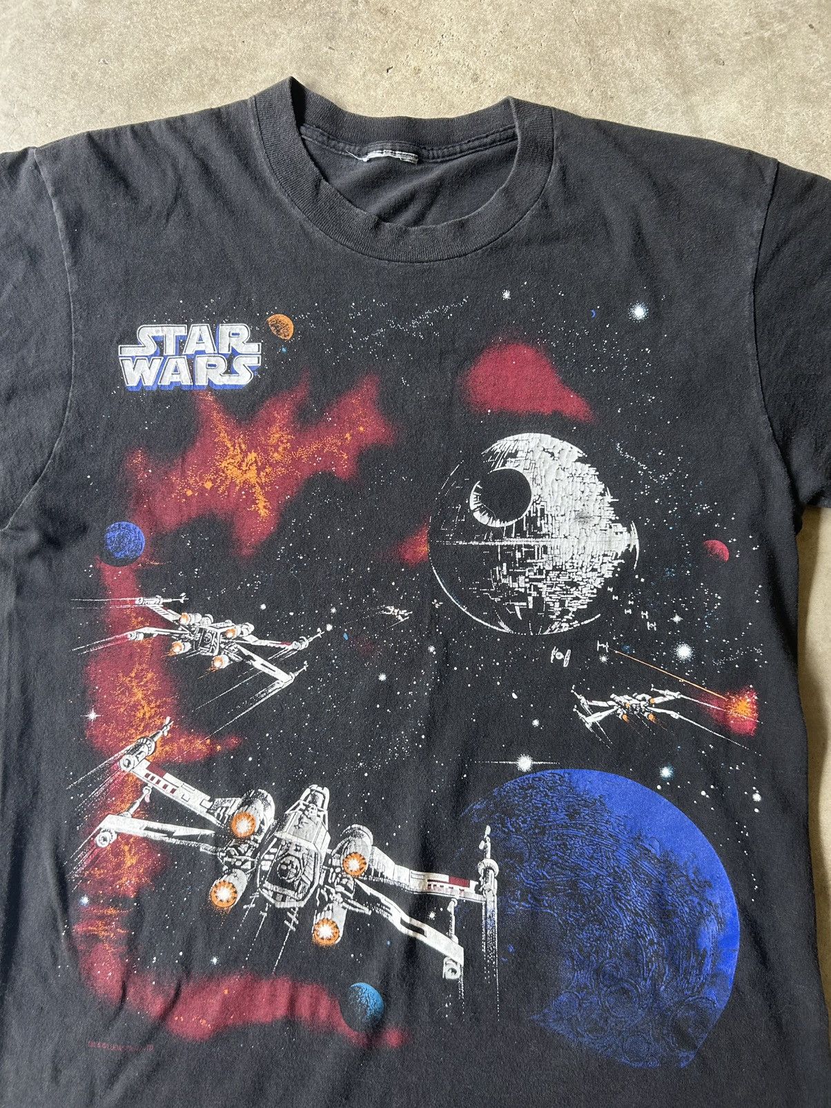Vintage Vintage 90s Star Wars X-Wing Fighters Death Star Size US L / EU 52-54 / 3 - 4 Thumbnail