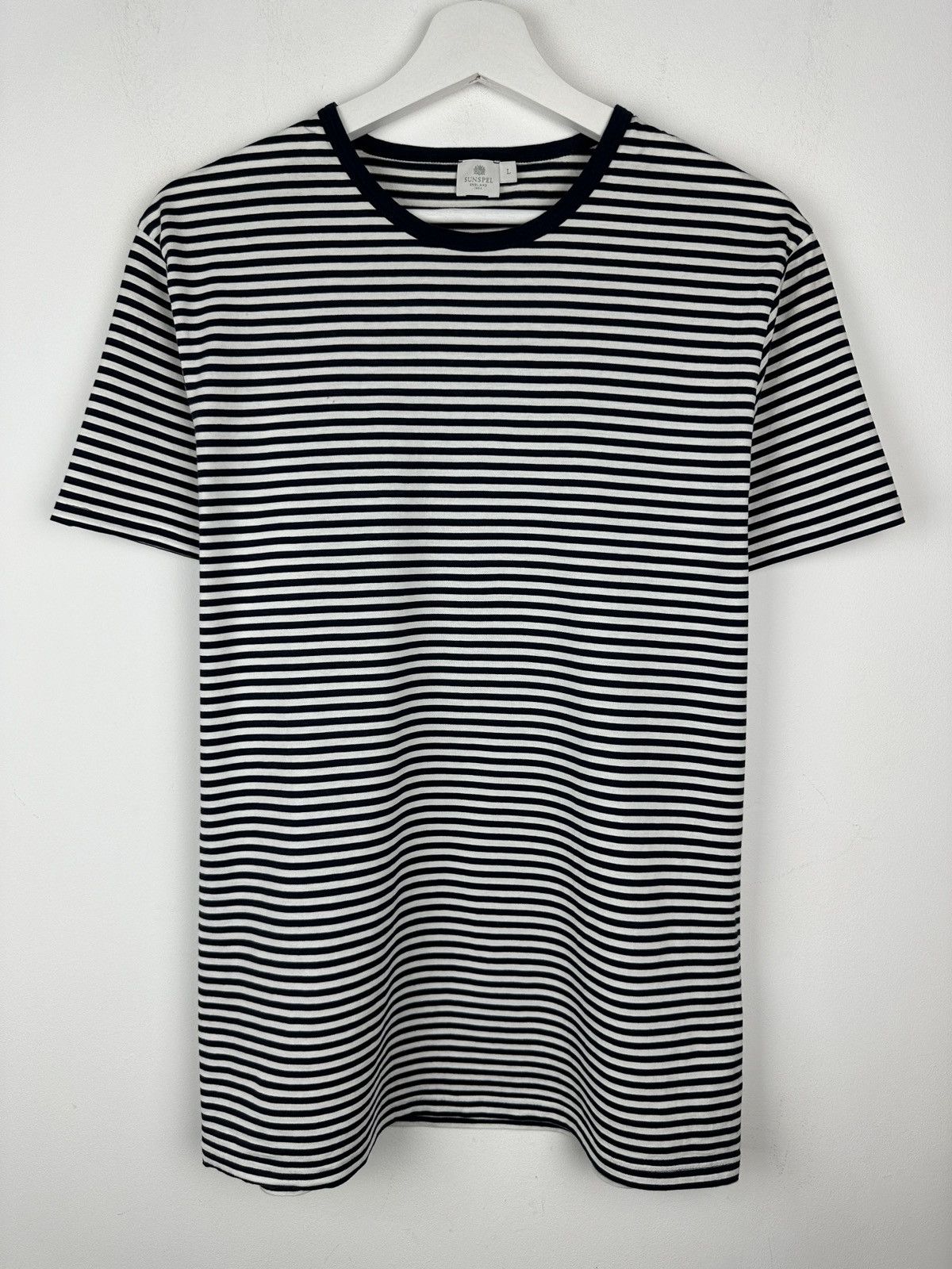 Sunspel Sunspel Basic Srtipe T Shirt Tee Size US L / EU 52-54 / 3 - 1 Thumbnail