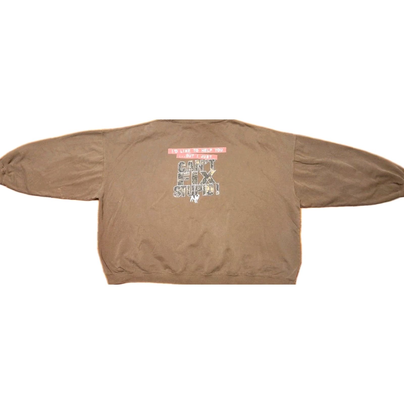 Big Dogs VINTAGE Big Dogs Sweatshirt Men's 6XL Can't Fix Stupid Grunge Hipster Vintage Sweater Shirt Size US XXL / EU 58 / 5 - 2 Thumbnail