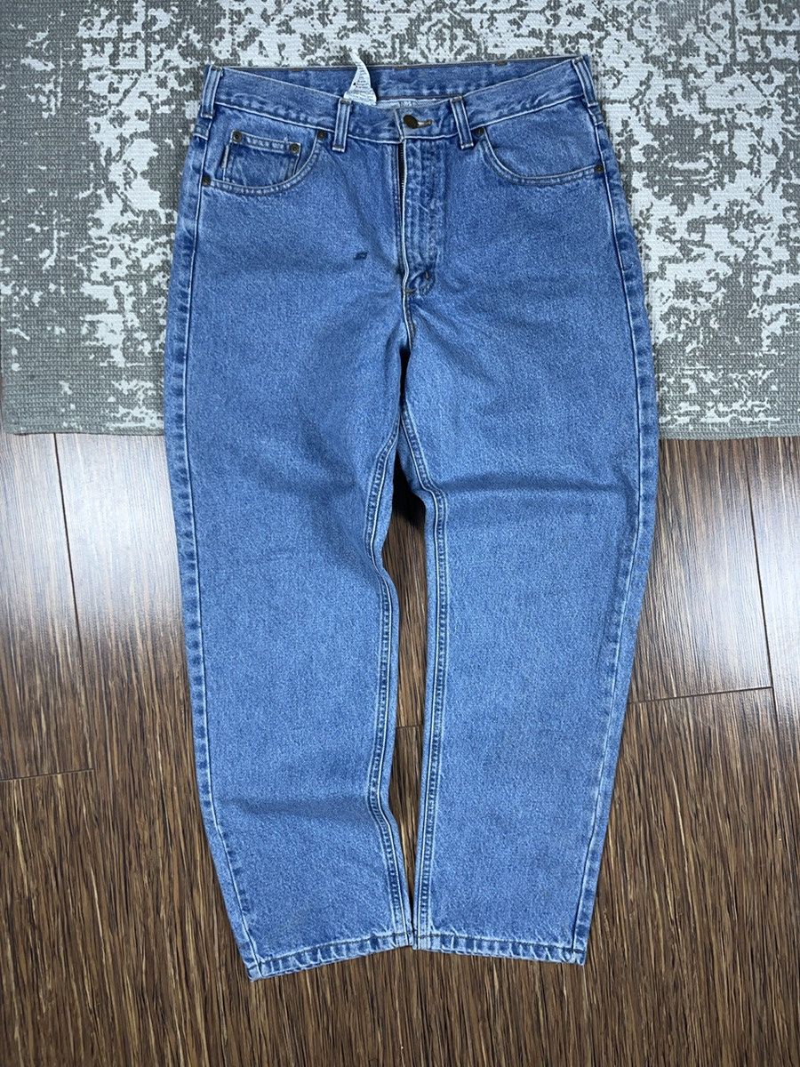 Carhartt × Vintage ➕ light blue washed carhartt relaxed vintage jeans loose Size US 34 / EU 50 - 3 Thumbnail