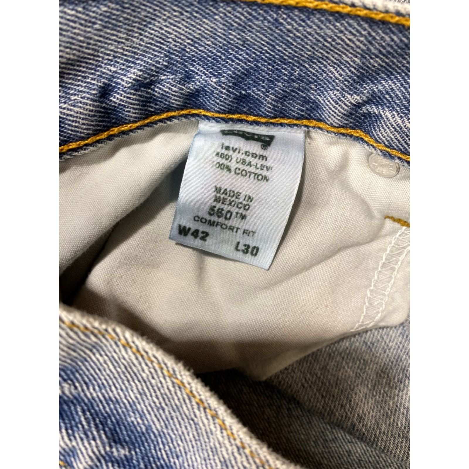 Levi's Levi's 560 Denim Jeans Mens 42x30 Blue Comfort Fit Straight Casual Reg Regular 29in Pockets 10241 Size US 42 / EU 58 - 5 Thumbnail
