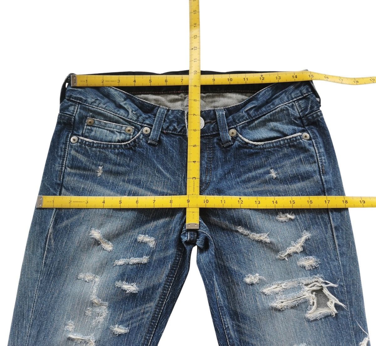 Tornado Mart Edwin Distressed Crash Denim Size 29" - 11 Thumbnail