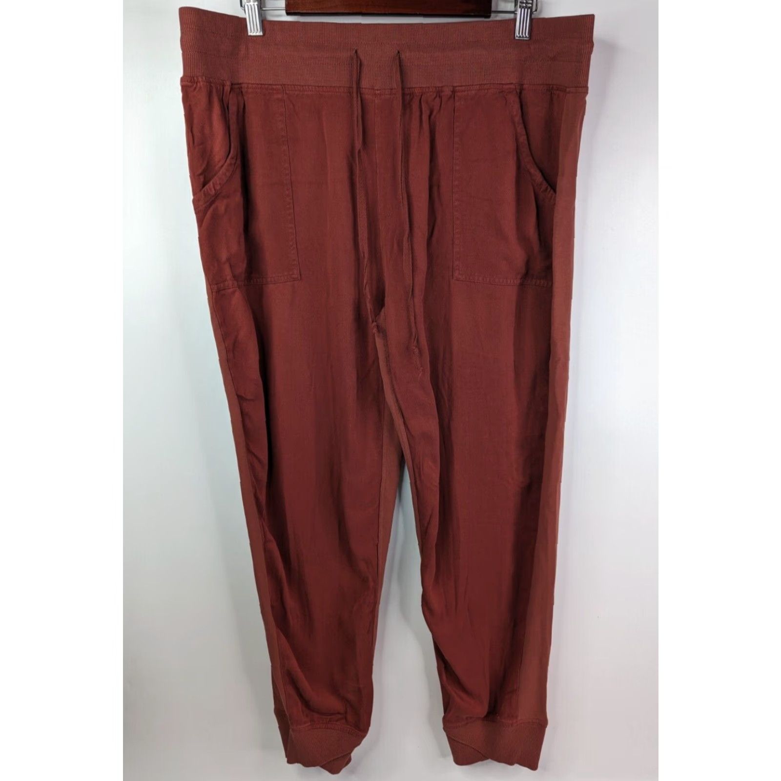 Vintage Seven7 Pants Womens XL Red Jogger Casual Pull On High-Waist Comfort Size 40" / US 18 - 2 Thumbnail