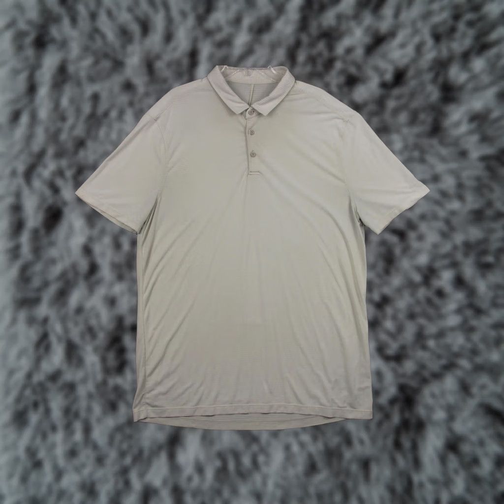 Lululemon Lululemon Polo Shirt Mens XL Ivory Golf Crest Logo Performance Stretch Shirt Size US XL / EU 56 / 4 - 1 Thumbnail