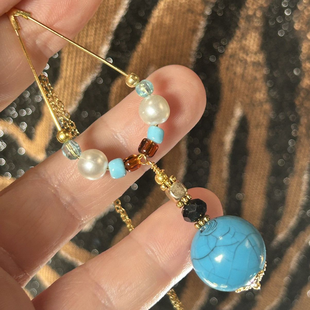 Handmade Handcrafted vintage bead changeable charm pendant necklace Size ONE SIZE - 1 Thumbnail