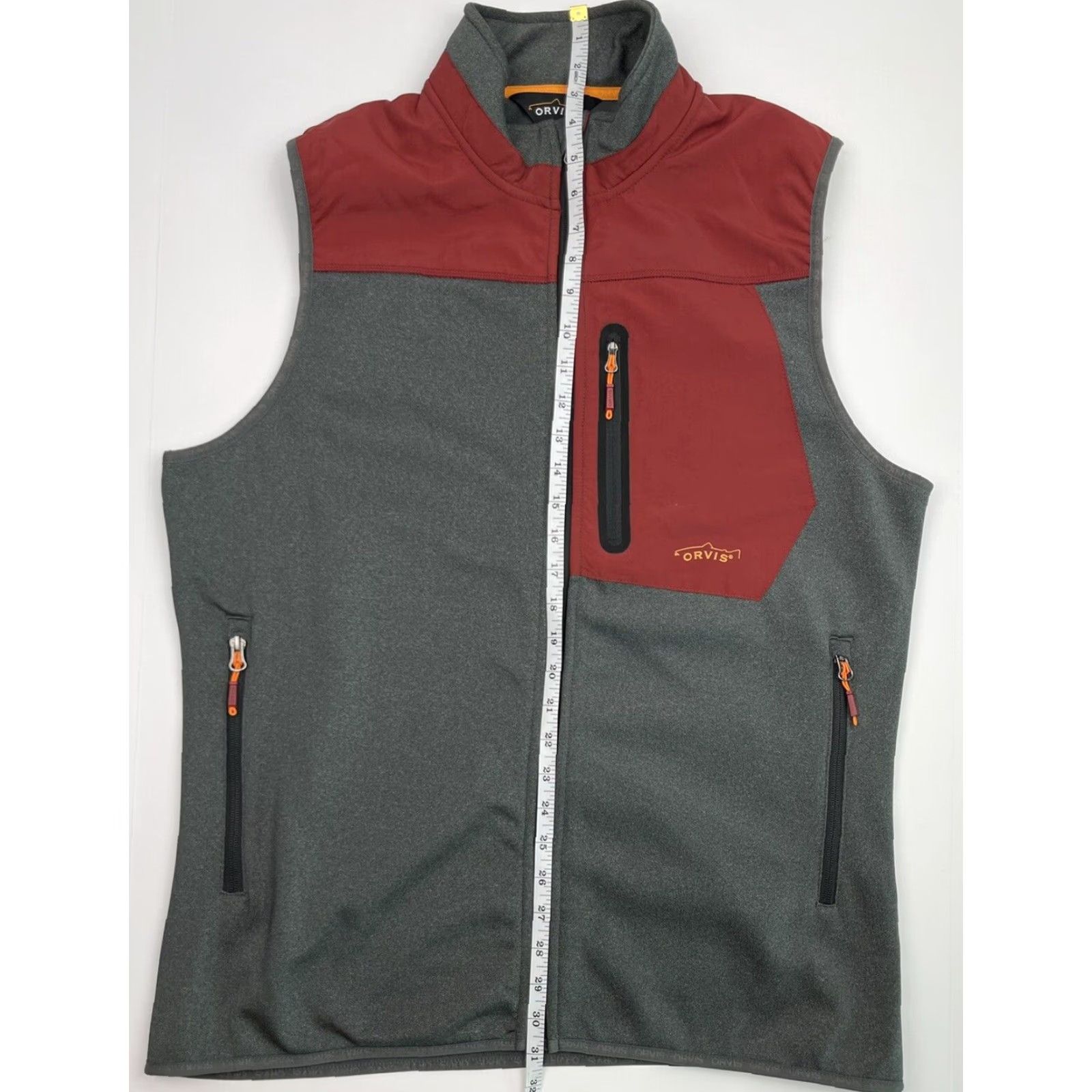 Orvis Orvis Vest Mens Performance Vest Outdoor Hiking Full Zip Pockets Polyester Nylon Logo Multicolor Lining Fleece Winter Summer Spring Fall Regular M Size US M / EU 48-50 / 2 - 7 Thumbnail