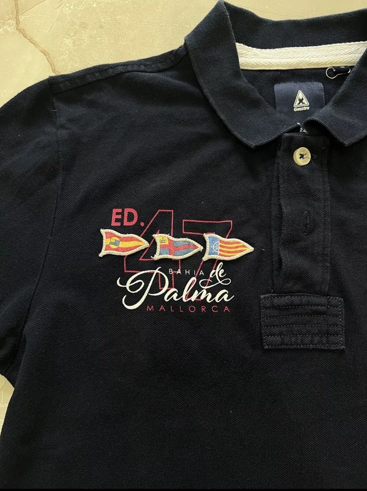 Vintage VTG Polo shirt Gaastra Dark Blue Olympic Classes Spain Team Size US M / EU 48-50 / 2 - 3 Thumbnail