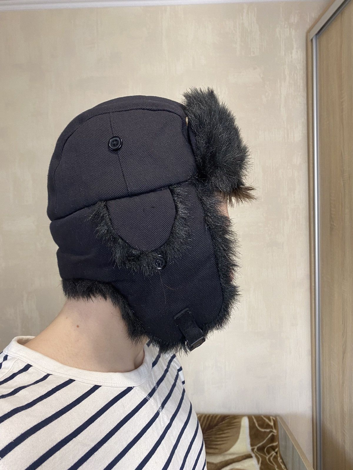 Japanese Brand 🤯 SWAG ERA FUR HAT USHANKA MOHAIR y2k black opium