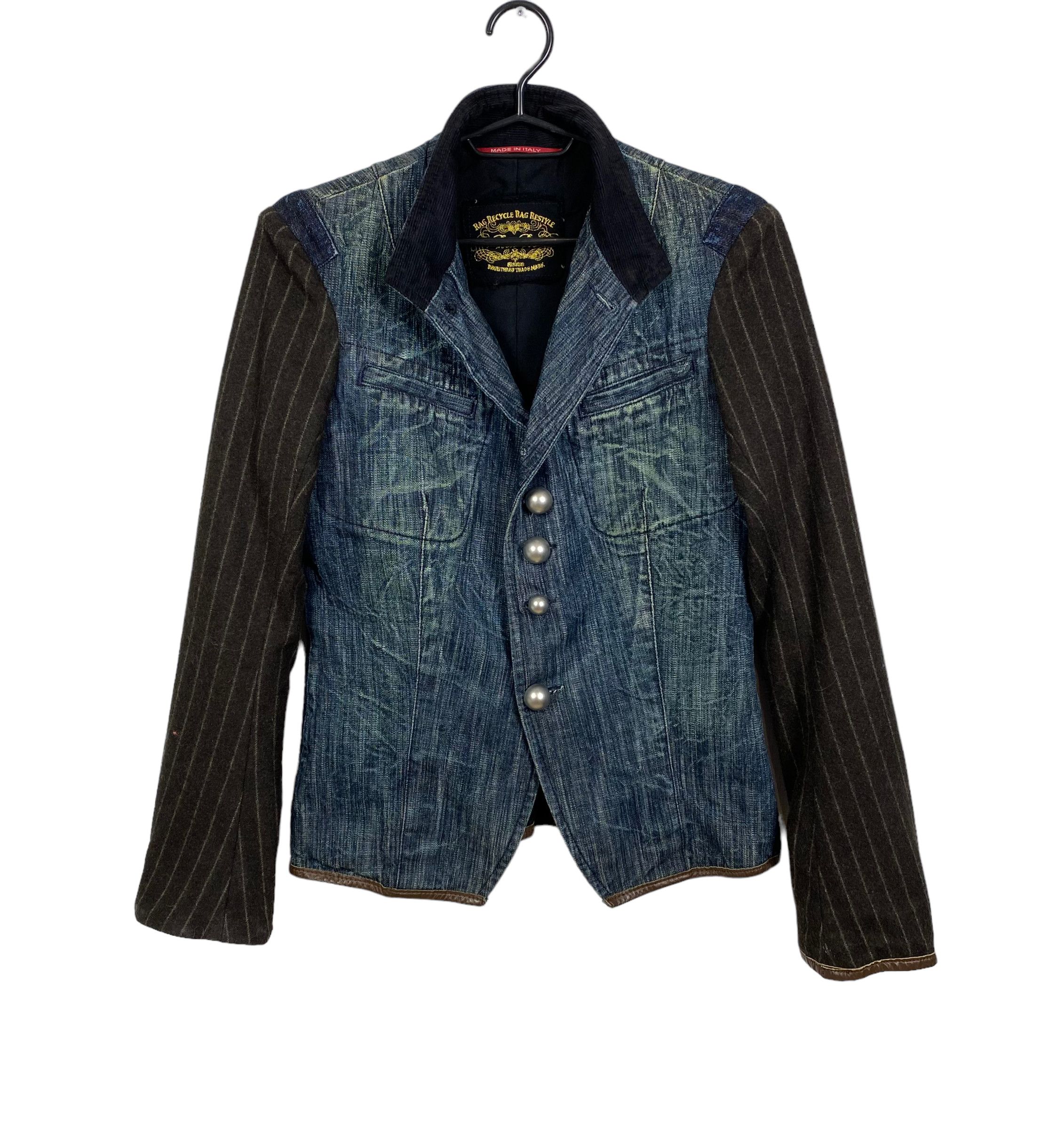 Other Ra. Re Denim blazer jacket made in italy wool sleeves size M Size M / US 6-8 / IT 42-44 - 8 Thumbnail