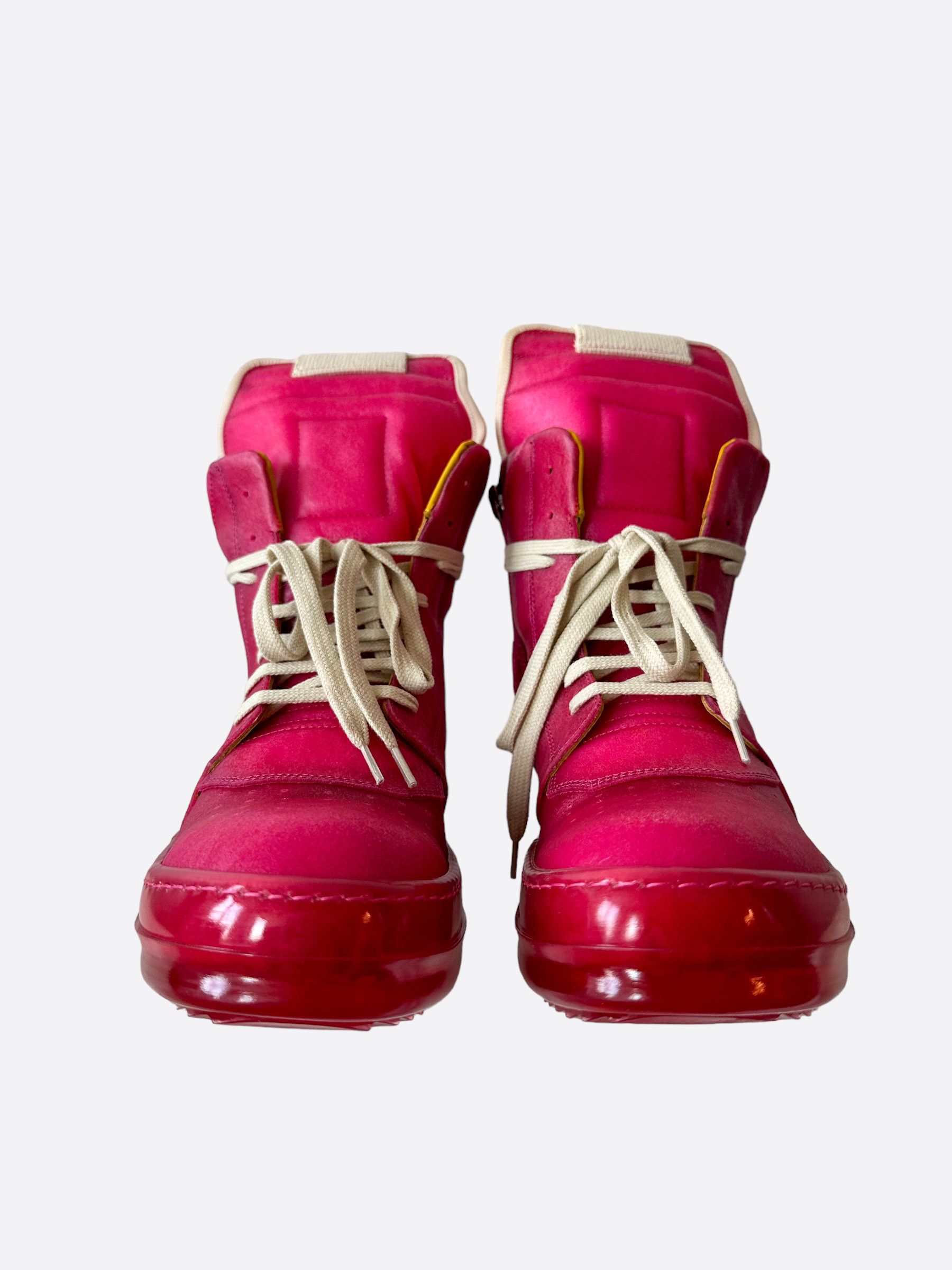 Rick Owens Rick Owens Hot Pink Geobasket High Top Women Sneakers Size US 7 / IT 37 - 2 Thumbnail