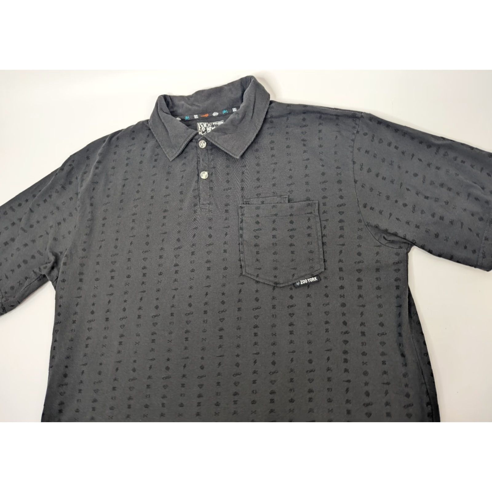 Zoo York Zoo York Polo Shirt Men's XL Collared Pattern Logo Dark Gray Y2k Streetwear Size US XL / EU 56 / 4 - 2 Thumbnail