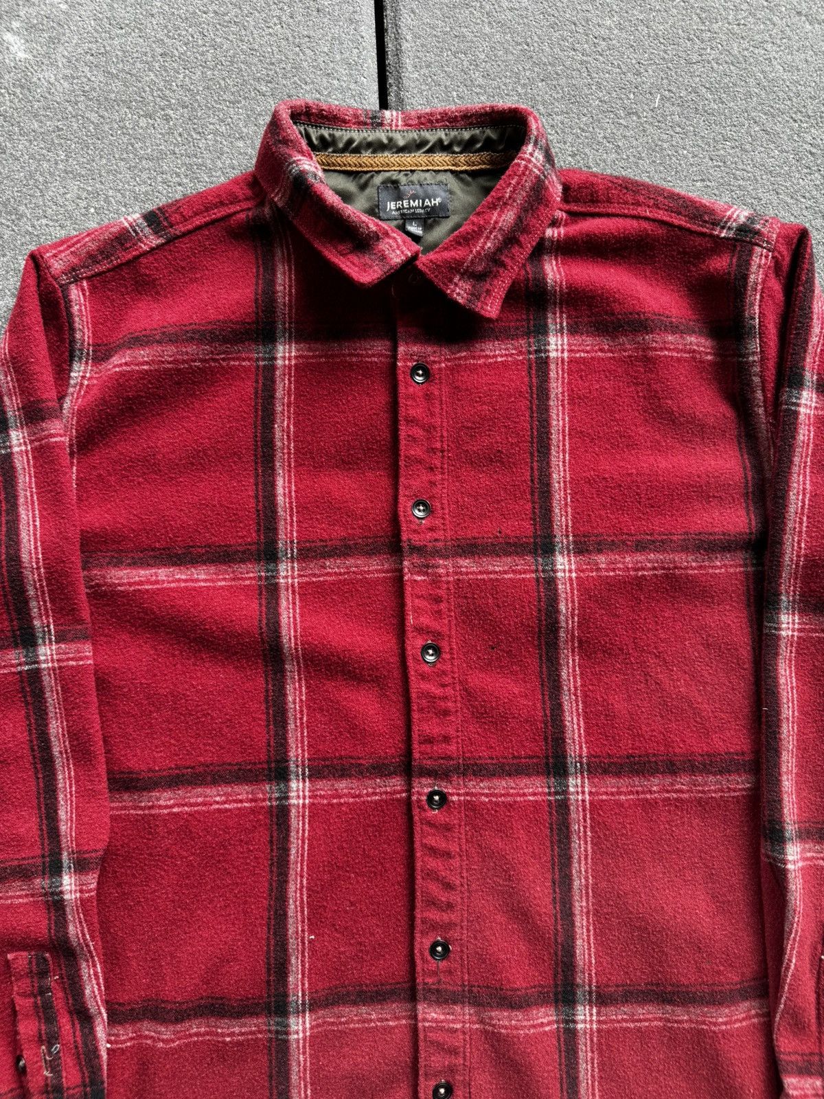 Carhartt CRAZY Y2K CRIMSON WOOL FLANNEL HEAVYWEIGHT SHIRT Size US XL / EU 56 / 4 - 4 Thumbnail